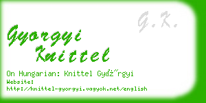 gyorgyi knittel business card